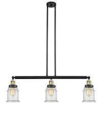 Innovations Lighting 213-BAB-G184-LED - Canton - 3 Light - 39 inch - Black Antique Brass - Stem Hung - Adjustable Island Light
