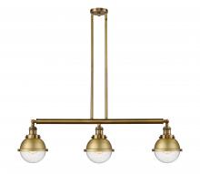 Innovations Lighting 213-BB-HFS-64-BB-LED - Hampden - 3 Light - 40 inch - Brushed Brass - Stem Hung - Adjustable Island Light