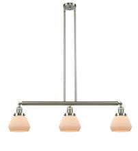 Innovations Lighting 213-SN-G171 - Fulton - 3 Light - 39 inch - Brushed Satin Nickel - Stem Hung - Adjustable Island Light