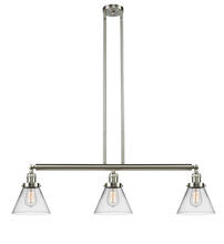 Innovations Lighting 213-SN-G42-LED - Cone - 3 Light - 40 inch - Brushed Satin Nickel - Stem Hung - Adjustable Island Light