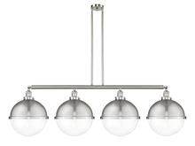 Innovations Lighting 214-SN-HFS-122-SN-LED - Hampden - 4 Light - 58 inch - Brushed Satin Nickel - Stem Hung - Adjustable Island Light