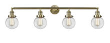 Innovations Lighting 215-AB-G202-6-LED - Beacon - 4 Light - 42 inch - Antique Brass - Adjustable Bath Vanity Light