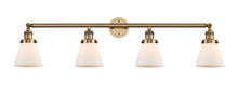 Innovations Lighting 215-BB-G61-LED - Cone - 4 Light - 42 inch - Brushed Brass - Adjustable Bath Vanity Light