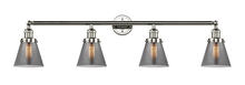 Innovations Lighting 215-PN-G63-LED - Cone - 4 Light - 42 inch - Polished Nickel - Adjustable Bath Vanity Light