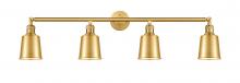 Innovations Lighting 215-SG-M9-SG-LED - Addison - 4 Light - 42 inch - Satin Gold - Adjustable Bath Vanity Light