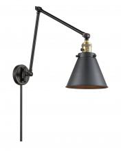 Innovations Lighting 238-BAB-M13-BK-LED - Appalachian - 1 Light - 8 inch - Black Antique Brass -Adjustable Swing Arm