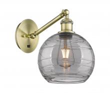 Innovations Lighting 317-1W-AB-G1213-8SM - Athens Deco Swirl - 1 Light - 8 inch - Antique Brass - Adjustable Sconce