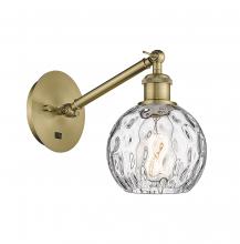 Innovations Lighting 317-1W-AB-G1215-6-LED - Athens Water Glass - 1 Light - 6 inch - Antique Brass - Adjustable Sconce