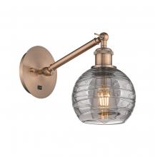 Innovations Lighting 317-1W-AC-G1213-6SM - Athens Deco Swirl - 1 Light - 6 inch - Antique Copper - Adjustable Sconce