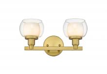 Innovations Lighting 330-2W-SG-CLW-LED - Cairo - 2 Light - 15 inch - Satin Gold - Bath Vanity Light