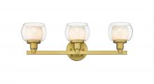 Innovations Lighting 330-3W-SG-CLW-LED - Cairo - 3 Light - 24 inch - Satin Gold - Bath Vanity Light