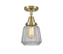 Innovations Lighting 447-1C-AB-G142-LED - Chatham - 1 Light - 7 inch - Antique Brass - Flush Mount