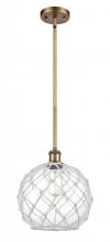 Innovations Lighting 516-1S-BB-G122-10RW - Farmhouse Rope - 1 Light - 10 inch - Brushed Brass - Mini Pendant
