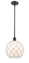 Innovations Lighting 516-1S-OB-G121-10RW-LED - Farmhouse Rope - 1 Light - 10 inch - Oil Rubbed Bronze - Mini Pendant