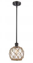 Innovations Lighting 516-1S-OB-G122-8RB-LED - Farmhouse Rope - 1 Light - 8 inch - Oil Rubbed Bronze - Mini Pendant
