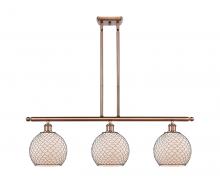 Innovations Lighting 516-3I-AC-G121-8CBK-LED - Farmhouse Chicken Wire - 3 Light - 36 inch - Antique Copper - Cord hung - Island Light