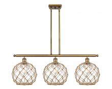 Innovations Lighting 516-3I-BB-G122-10RB - Farmhouse Rope - 3 Light - 37 inch - Brushed Brass - Cord hung - Island Light