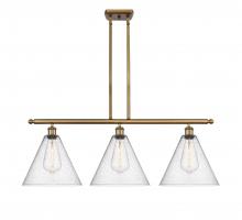 Innovations Lighting 516-3I-BB-GBC-124-LED - Berkshire - 3 Light - 39 inch - Brushed Brass - Cord hung - Island Light