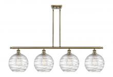 Innovations Lighting 516-4I-AB-G1213-10-LED - Athens Deco Swirl - 4 Light - 48 inch - Antique Brass - Cord hung - Island Light