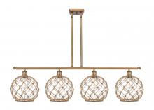 Innovations Lighting 516-4I-BB-G122-10RB - Farmhouse Rope - 4 Light - 48 inch - Brushed Brass - Cord hung - Island Light