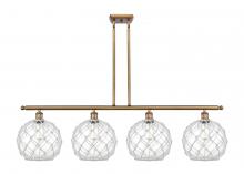 Innovations Lighting 516-4I-BB-G122-10RW - Farmhouse Rope - 4 Light - 48 inch - Brushed Brass - Cord hung - Island Light