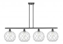 Innovations Lighting 516-4I-BK-G122-10RW - Farmhouse Rope - 4 Light - 48 inch - Matte Black - Cord hung - Island Light