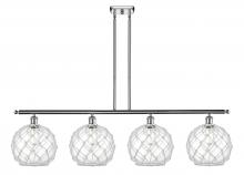 Innovations Lighting 516-4I-PC-G122-10RW - Farmhouse Rope - 4 Light - 48 inch - Polished Chrome - Cord hung - Island Light