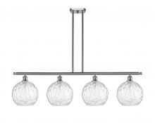 Innovations Lighting 516-4I-SN-G1215-10 - Athens Water Glass - 4 Light - 48 inch - Brushed Satin Nickel - Cord hung - Island Light