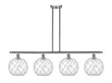Innovations Lighting 516-4I-SN-G122-10RW - Farmhouse Rope - 4 Light - 48 inch - Brushed Satin Nickel - Cord hung - Island Light