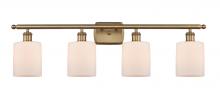 Innovations Lighting 516-4W-BB-G111-LED - Cobbleskill - 4 Light - 35 inch - Brushed Brass - Bath Vanity Light