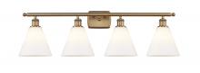 Innovations Lighting 516-4W-BB-GBC-81-LED - Berkshire - 4 Light - 38 inch - Brushed Brass - Bath Vanity Light