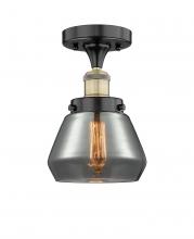 Innovations Lighting 616-1F-BAB-G173 - Fulton - 1 Light - 7 inch - Black Antique Brass - Semi-Flush Mount