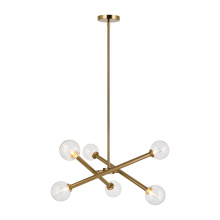 Matteo Lighting C64606AGCL - Matchstix Aged Gold Brass Pendant