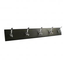 Hickory Hardware S077223-COSN - 5 Coat and Hat Hook Rail 28 Inch Long