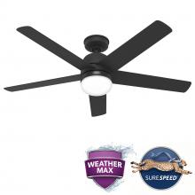 Hunter 50292 - Hunter 52 in Anorak Matte Black WeatherMax Indoor / Outdoor Ceiling Fan with LED Lt Kit