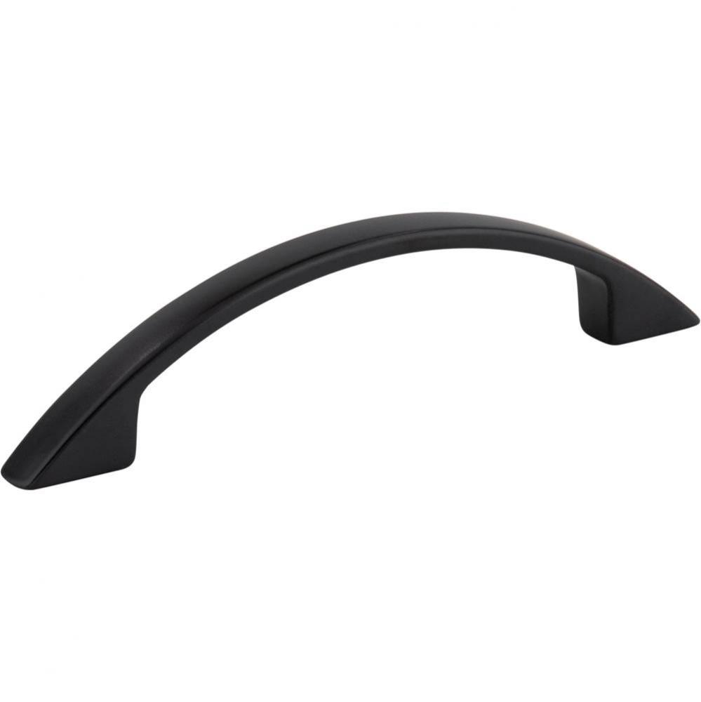 96 mm Center-to-Center Matte Black Arched Somerset Cabinet Pull