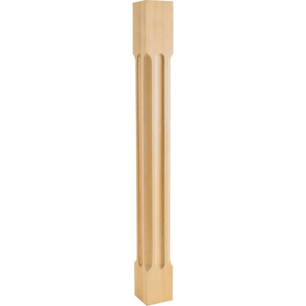 3-1/2'' W x 3-1/2'' D x 35-1/2'' H Alder Scooped Post