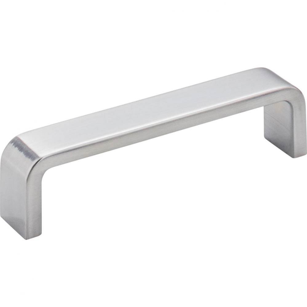 4'' Center-to-Center Brushed Chrome Square Asher Cabinet Pull