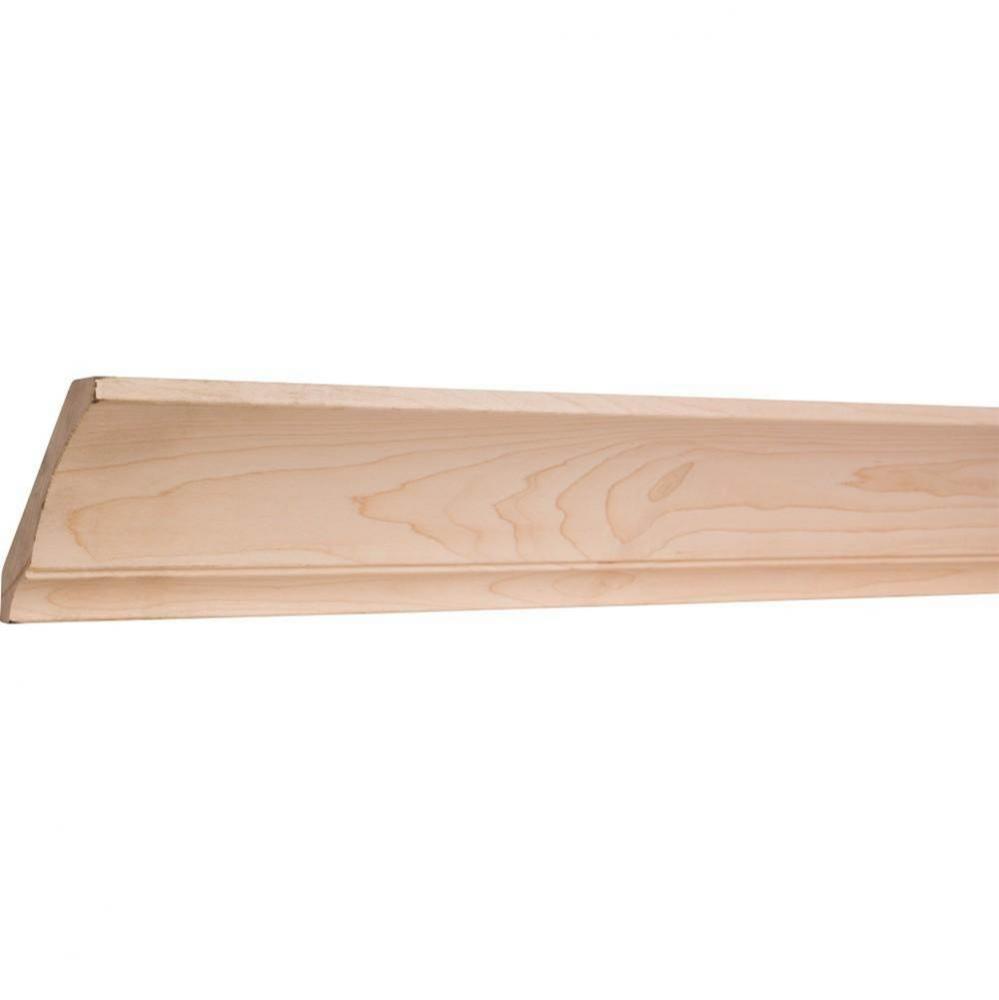 3/4'' D x 5'' H Hard Maple Contemporary Cove Crown Moulding