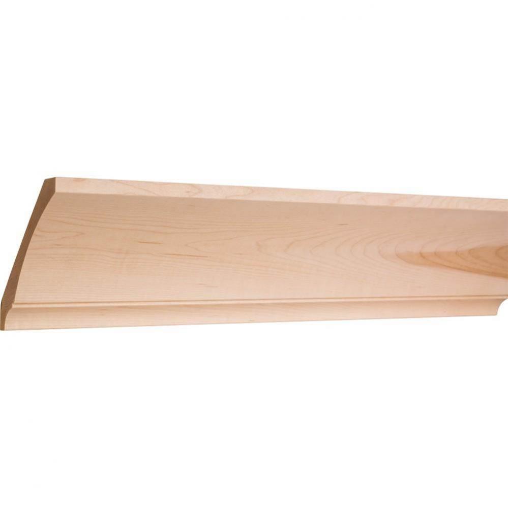 3/4'' D x 6'' H Hard Maple Contemporary Cove Crown Moulding