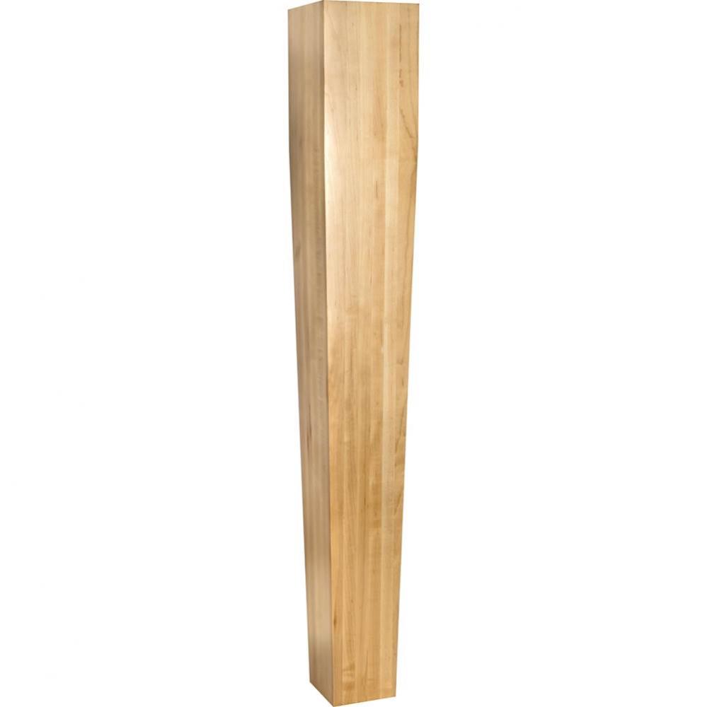 5'' W x 5'' D x 35-1/2'' H Oak Square Tapered Post