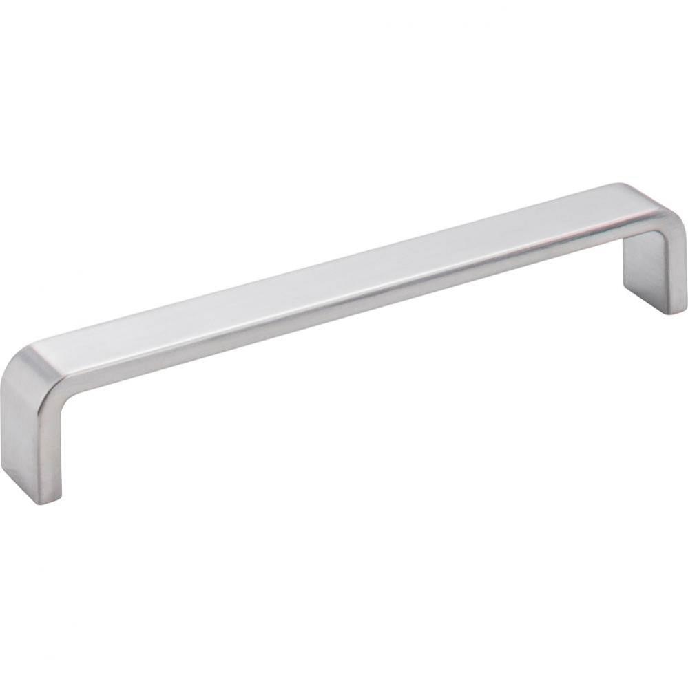 160 mm Center-to-Center Brushed Chrome Square Asher Cabinet Pull