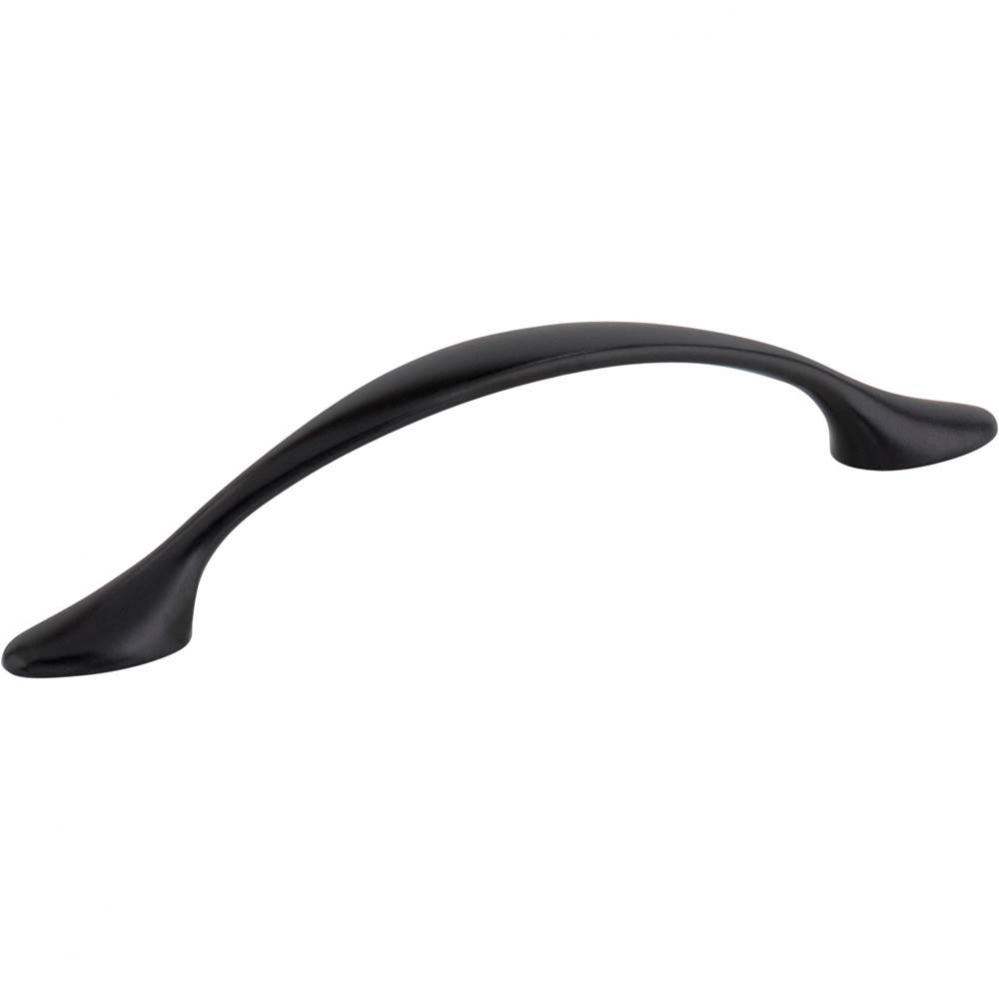 96 mm Center-to-Center Matte Black Arched Somerset Cabinet Pull