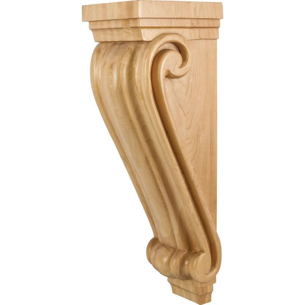 6-3/4'' W x 7-5/8'' D x 22'' H Oak Scrolled Corbel