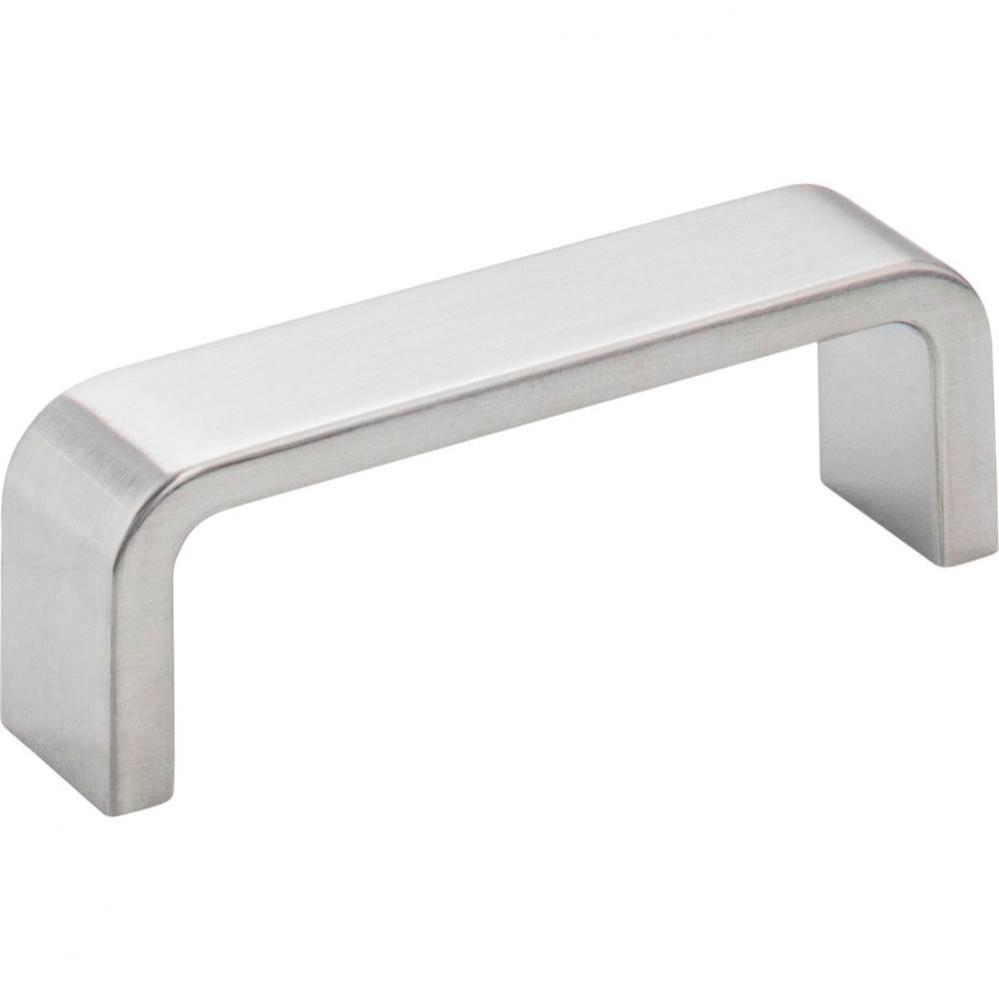 3'' Center-to-Center Brushed Chrome Square Asher Cabinet Pull