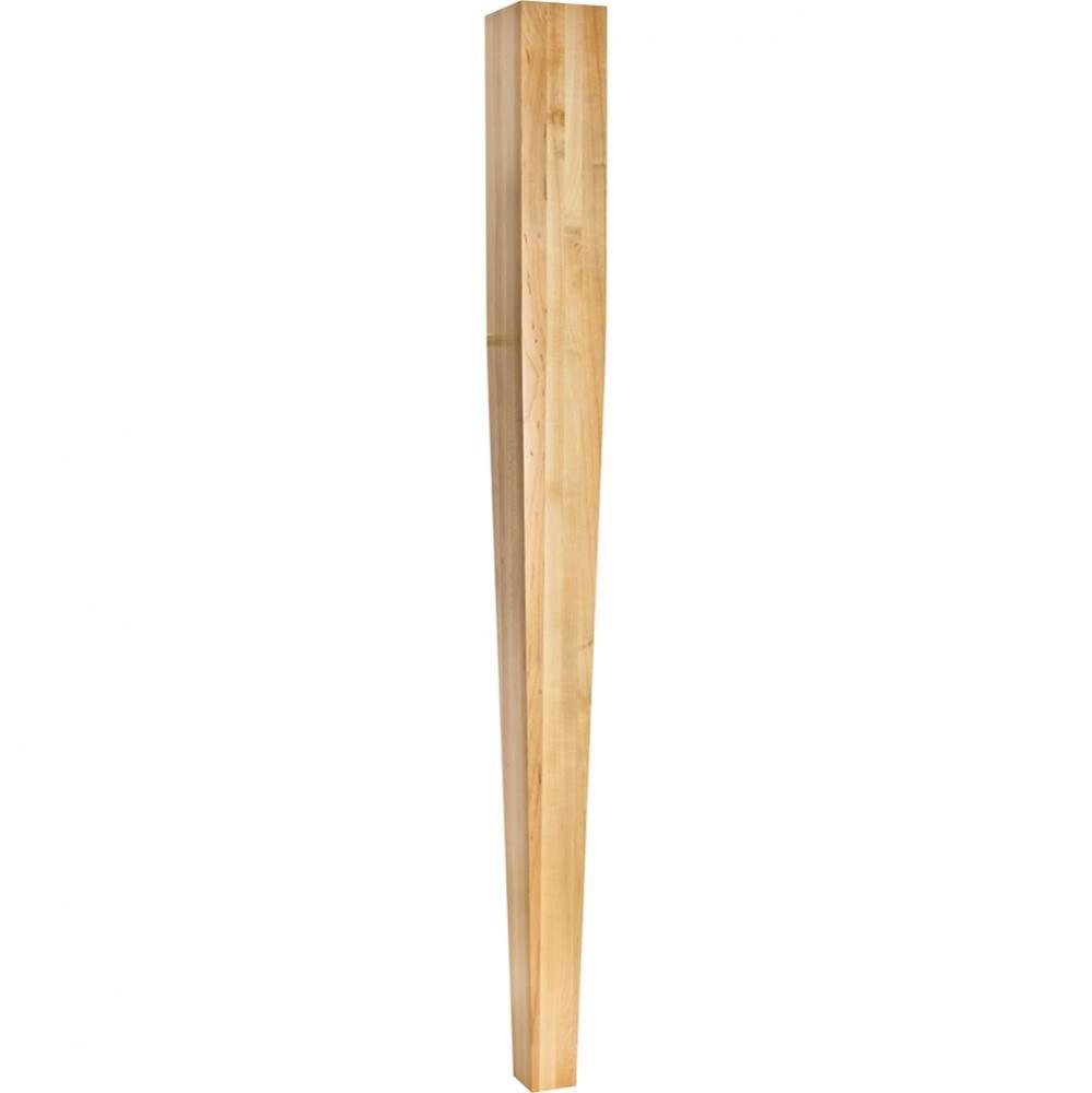 3-1/2'' W x 3-1/2'' D x 42'' H Cherry Square Tapered Post