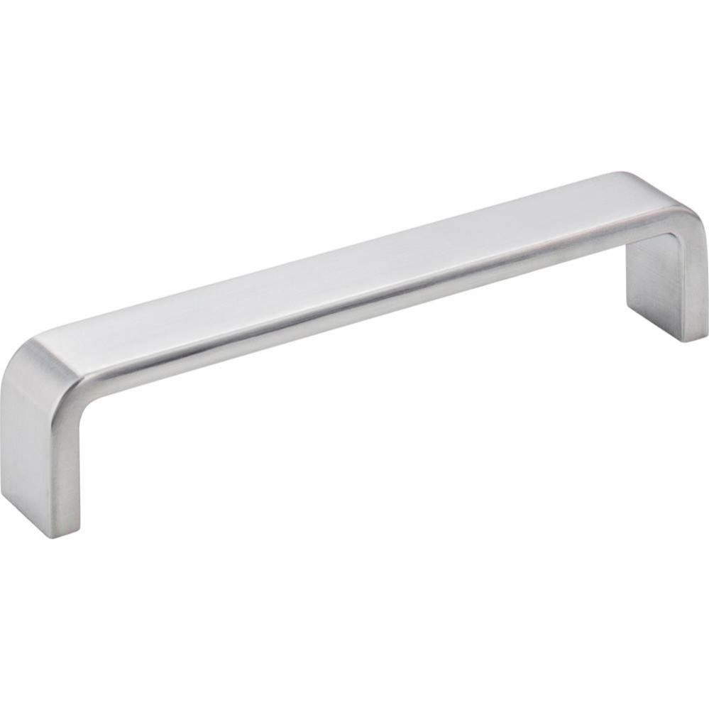 128 mm Center-to-Center Brushed Chrome Square Asher Cabinet Pull