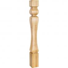 Hardware Resources P37MP - 3-3/4'' W x 3-3/4'' D x 35-1/2'' H Maple Baroque Post