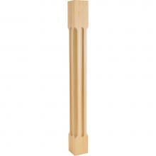 Hardware Resources P78-ALD - 3-1/2'' W x 3-1/2'' D x 35-1/2'' H Alder Scooped Post