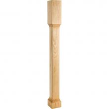 Hardware Resources P71-CH - 3-1/2'' W x 3-1/2'' D x 35-1/2'' H Cherry Square Recessed Post